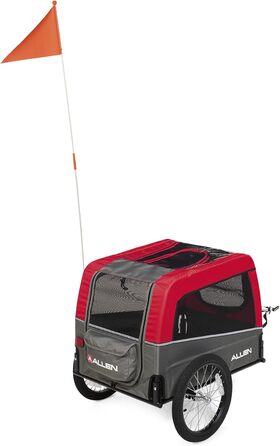 Причіп для велосипеда для собак Deluxe Getaway Solids M, червоний – для прогулянок