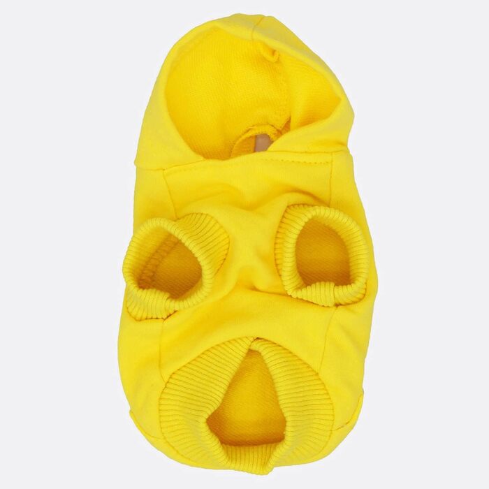 Теплий жовтий светр-худі для собак, цуценят чихуахуа, бавовна, розмір XXS