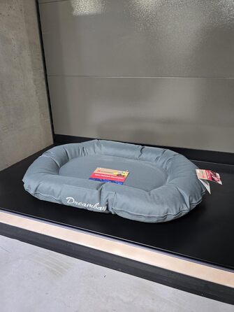 Кругле ліжко для собак Flamingo Dreambay, 100x75x15 см, зелене, підходить для лабрадорів, голден ретриверів, боксерів, далматинців