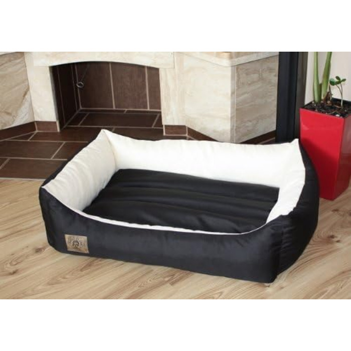 Крісло-ліжко для собак та котів Odol-Plu, 90 x 60 см, водонепроникне, чорно-бежеве