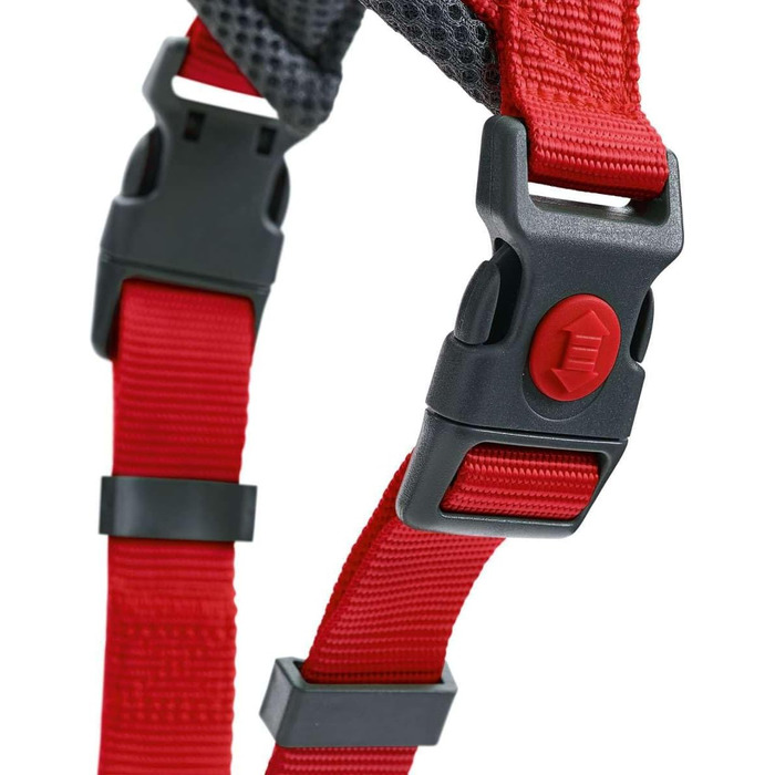 Нашийник для собак HUNTER LONDON COMFORT: дихаюча сітка 3D, 2-ступеневе регулювання, безпечна застібка, міцний, легкий, зручний у догляді, червоний, розмір M