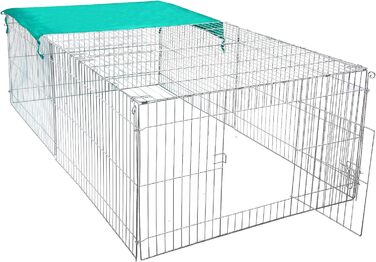 Вольєр для кроликів EUGAD з сонцезахистом, 180x60x120 см