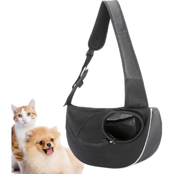 Сумка-переноска для собак та котів | Дихаюча тканина Оксфорд з сіткою | Зручна переноска для маленьких собак та кошенят | Складана переноска для подорожей з регульованим ременем