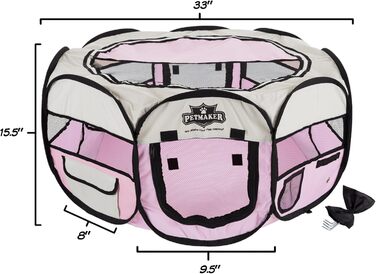 Клітка-ігровий майданчик Petmaker Pop-Up, діаметр 96,5 см, блакитна, з сумкою для перенесення