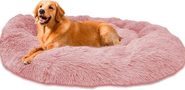 М'яке ліжко для собак та котів Loir: рожеве, 100 см, з антиковзким покриттям, миється, для великих порід
