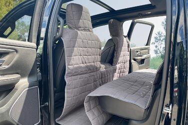 Tierlando® Автоковдра з бавовни XXL для пікапів та SUV, 240x170 см, сірий графіт