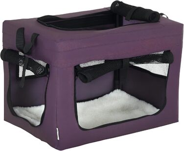 Переноска для кота PawHut 48,5 см, фіолетовий, для кошенят та мініатюрних собак