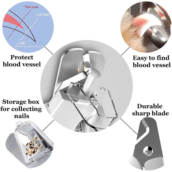 Електричний обрізчик кігтів для собак 2-в-1 з LED-підсвічуванням Krallenschleifer, для собак великих, середніх та малих порід