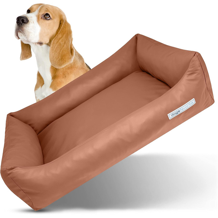 Лежанка для собак XL, 130x95 см, м'яка, зручна, колір Cognac