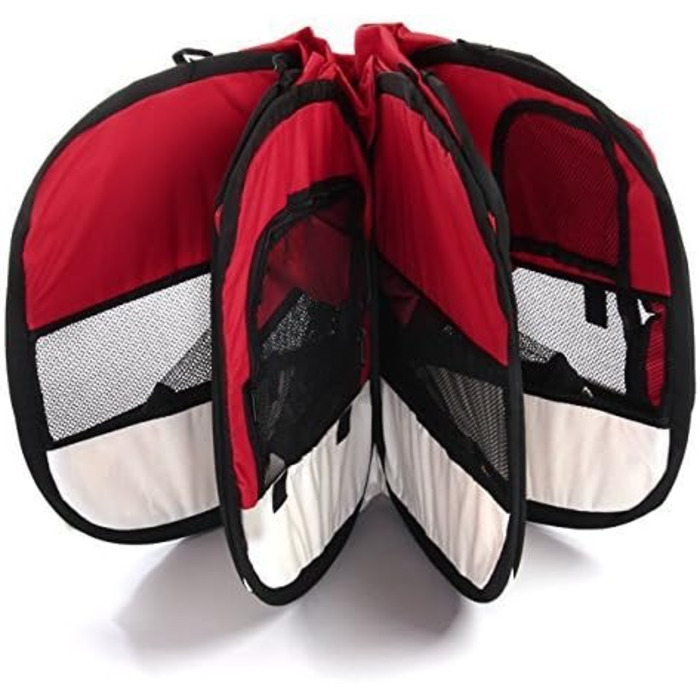 Клітка-загон для кроликів та морських свинок BUNNY BUSINESS, розкладний, тканинна, рожева