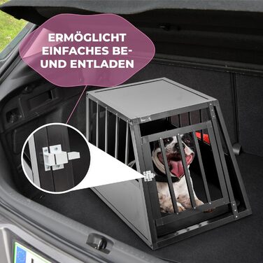 Кіяж для собак MaxxPet - переноска для собак у багажник авто, алюмінієвий вольєр XXL для великих собак (54x69x50 см)