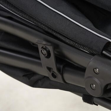 PawHut Розкладний візок для собак середнього розміру, 112x65x100 см, червоно-чорний