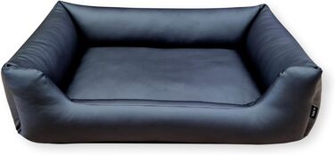Водонепроникне ліжко для собак з екошкіри Textil Mario, середнє, 100x70 см, чорне