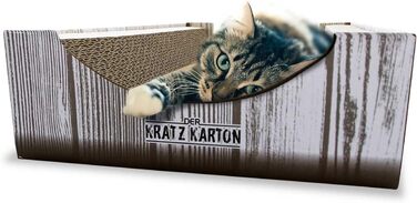 Котячий будиночок-ігрова панель Kratzmöbel 2.0 XXL | Ігровий когтеточка з гофрокартону та котячої м'яти | 34 x 56 x 12 см