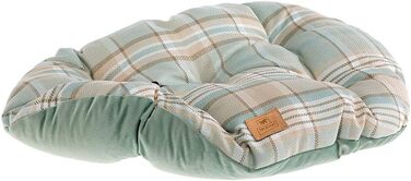 Подушка для собак та котів Ferplast SCOTT XL, двостороння, шотландський принт, м'який велюр, коричнева, для дому