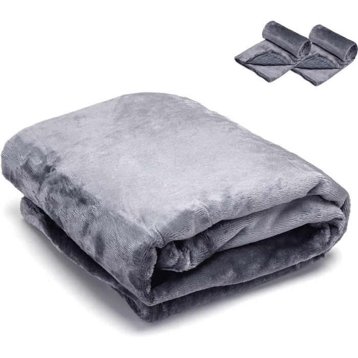 Водонепроникний плед для собак Nobleza, 127 x 100 см, 2 шт. М'який, для дому та на вулицю, для котів та собак, можна прати в машині, сірий