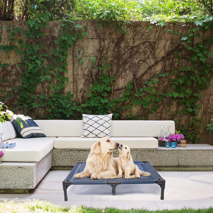 Підвищені лежанки для собак Suddus, червоні, розмір M (великі, червоні) (91x58x16 см, синій)