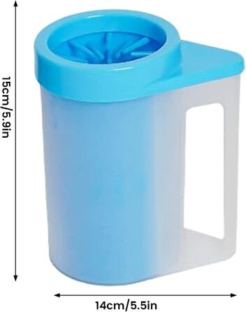 Миска-мийка для лап собак Joygoodta з м'якою силіконовою щіткою, портативна мийка для лап, 360° очищення, для дому