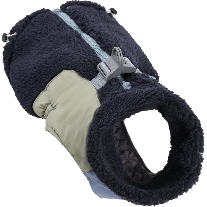 Зимовий теплий одяг для собак, куртка з флісовою підкладкою, вітронепроникна, з отвором для шлейки (Блакитний, S)