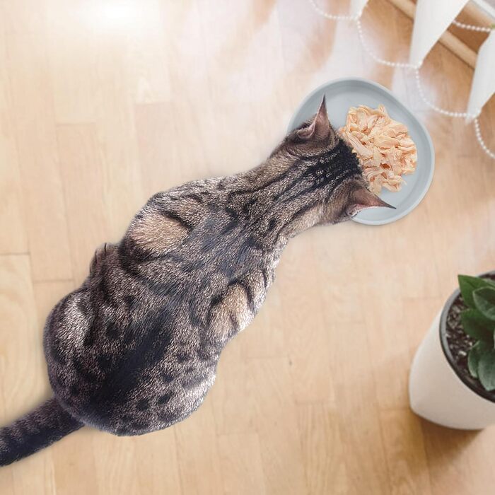 Набори мисок для котів та собак Bebeibon: силіконові, неслизькі, 330 мл, сірі (2 шт.)