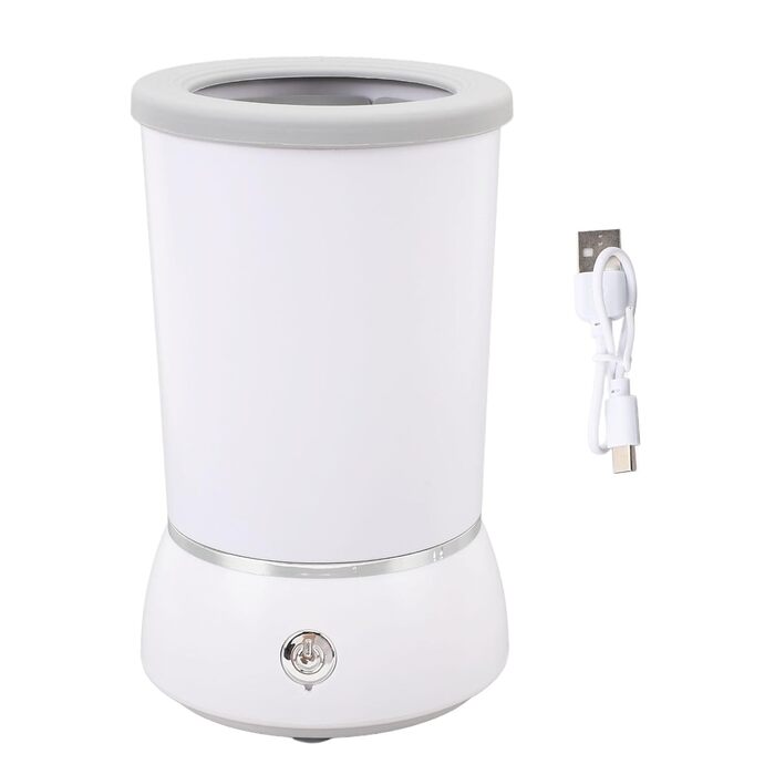 Автоматичний очисник лап для собак, портативний мийник лап для домашніх тварин з 2 швидкостями, м'які силіконові щетинки, перезаряджається, вбудований акумулятор 800 mAh, білий