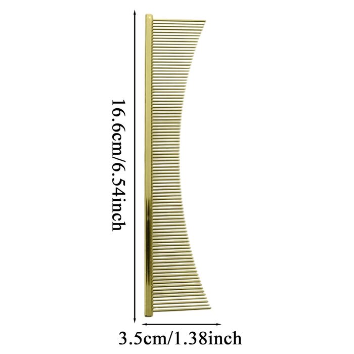 Щітка для котів Flohkamm для догляду за шерстю | Інструмент для видалення ковтунів, підходить для цуценят та довгошерстих порід, щоденний догляд, після купання, золотава