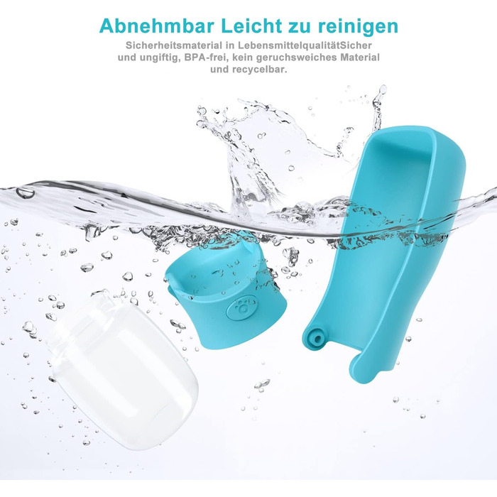 Водяна пляшка для собак на прогулянку 570 мл або 350 мл. Пляшка-поїльник для цуценят, собак маленьких, середніх та великих порід. Вода в дорозі (Блакитний)