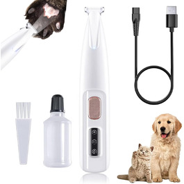 Бездротовий обрізчик нігтів для собак з LED-дисплеєм та маслом, акумуляторний триммер для грумінгу