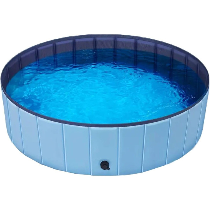 Зручний надувний басейн для собак та котів, розкладний, з клапаном для зливу води, антиковзаюча поверхня, різні розміри (80 x 20 см)