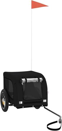 Зручний та безпечний велосипедний причіп для собак Robuster Oxford, чорний, до 30 кг, модель 93996