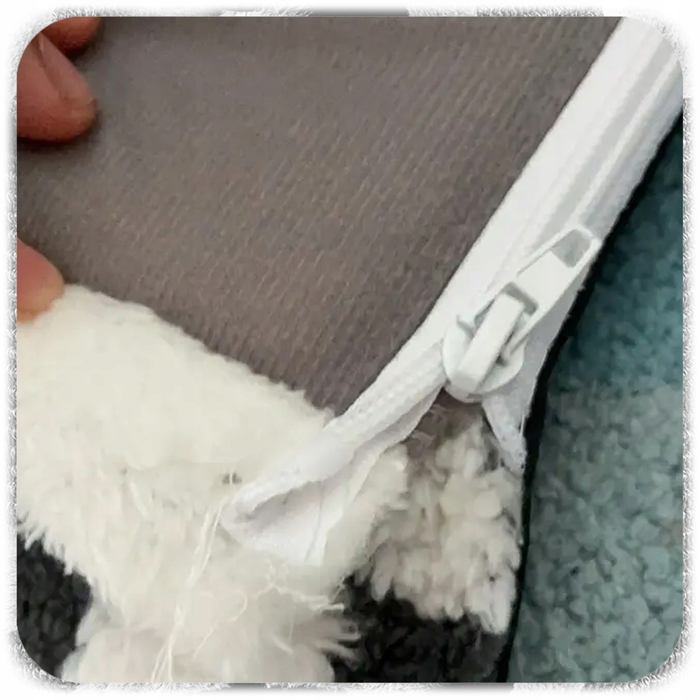 Плюшеве ліжко-шахівниця для котів з тунелем 2в1, сіре, розмір XL 86x70x26 см