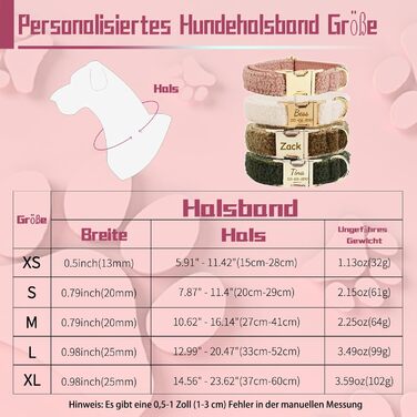 Персоналізоване собаче нашийник з металевою застібкою, з іменем та номером телефону. Регульовані розміри для великих та середніх собак (Collar 04)