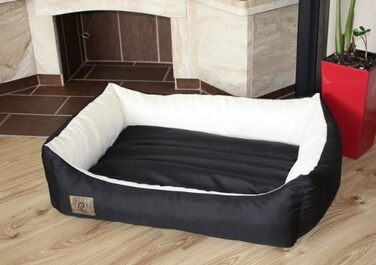 Крісло-ліжко для собак та котів Odol-Plu, 90 x 60 см, водонепроникне, чорно-бежеве