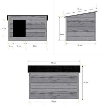 Буда для собак TajgaWood, дерево, зовнішні розміри: 109 x 79 x 69 см