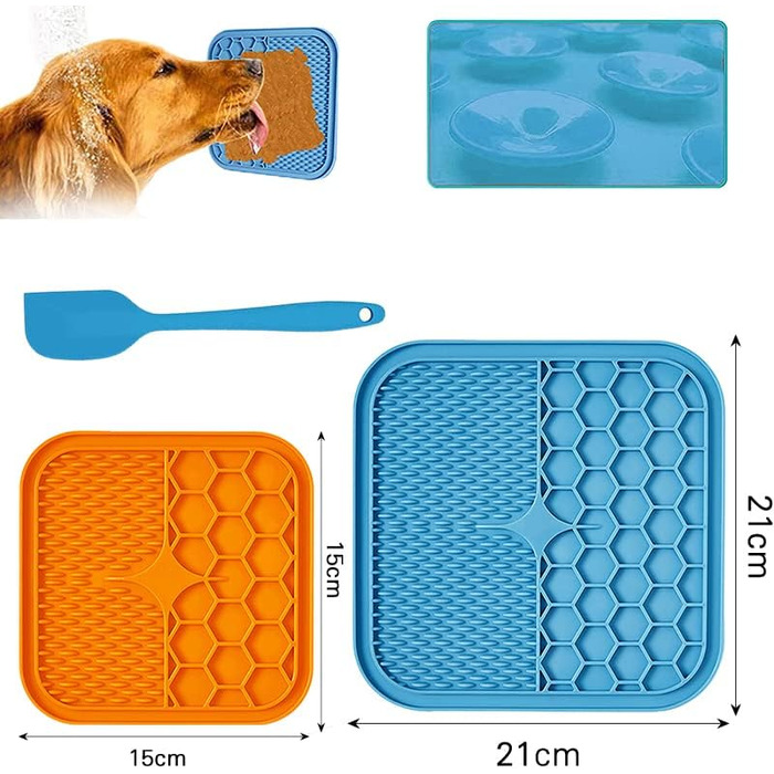 Силіконова килимок для лизання для собак та котів, Slow Feeder, для тренувань, грумінгу, злиття тривоги