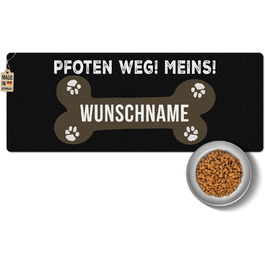 Персоналізована килимок для годування собак з іменем - PR Print, 80 x 30 см, миючий, неслизький