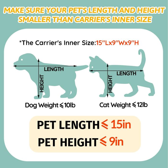 Транспортна сумка для тварин Petskd, схвалена авіакомпаніями, сіра, для котів та собак середніх розмірів, 17.0' x 11.0' x 10.5'