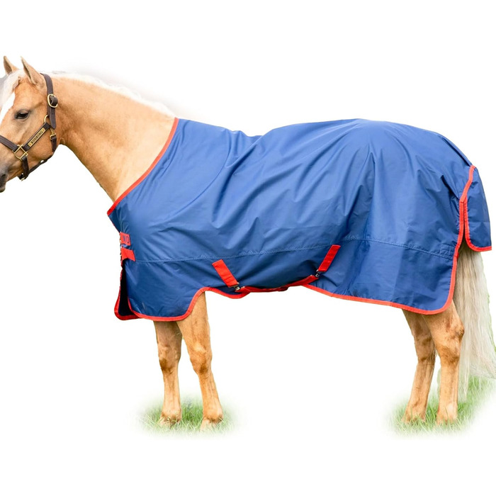 Демісезонна кінська попона Horseware Amigo Mio, темно-синя з червоним, легка, розмір на вибір