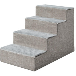 Сходинка для собак Amazon Basics – сіра, 4 сходинки, для високих диванів та ліжок