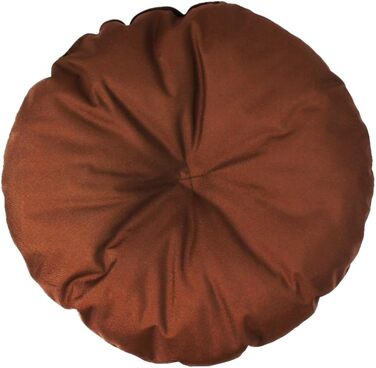 М'який лежак для собак та котів, круглий, ⌀ 50 см, коричневий. Лежанка для тварин, килимок, матрац для собак та котів. Можливість прання. Ідеально для переносних кліток та лежанок.