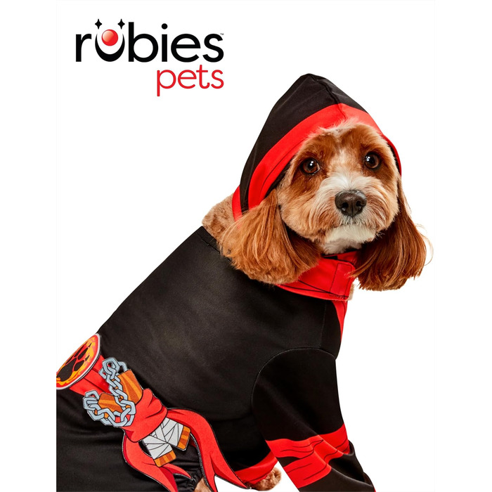 Костюм ніндзя Рубіс: милий та кумедний костюм для домашнього улюбленця, комбінезон з капюшоном, для тематичних вечірок та Хелловіну, розмір M