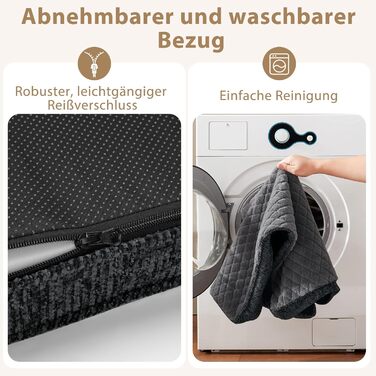 Ортопедичне ліжко для собак JOEJOY, 61x43x9 см, сіре - м'яке, з неслизьким дном