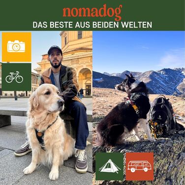 Шлея для собак Nomadog Trailblazer, антивитяг, з м'якою підкладкою та ручкою, регульована, відбиваюча, алюмінієві кільця, для активних собак середніх порід (M)