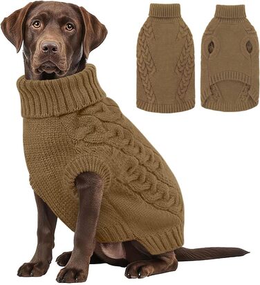 Пуловер для собак AOFITEE, коричневий