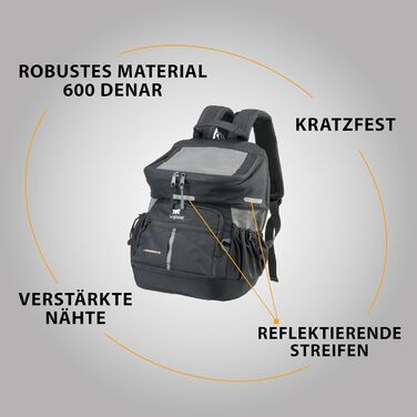 Рюкзак для собак та котів Ferplast Voyager M-L, чорний, до 10 кг, 29 x 21 x 36 см