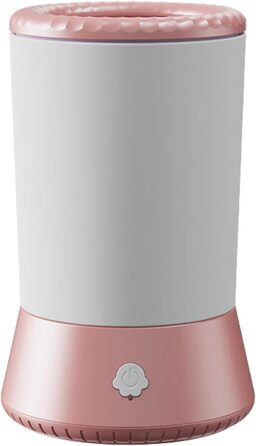 Автоматичний очищувач лап для собак - електрична мийка лап для домашніх тварин для собак маленьких та середніх порід з м'якими силіконовими щетинками, догляд за домашніми тваринами для котів та собак, простий у використанні, портативний (біло-рожевий)