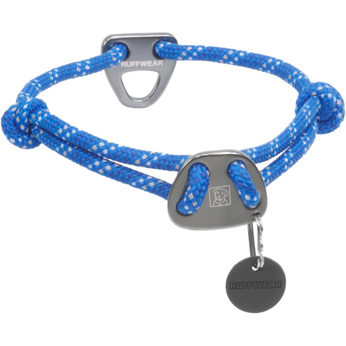 Нашийник для собак RUFFWEAR Knot-a-Collar, середній, регульований, міцний, із альпіністського шнура, синій, 36–50 см