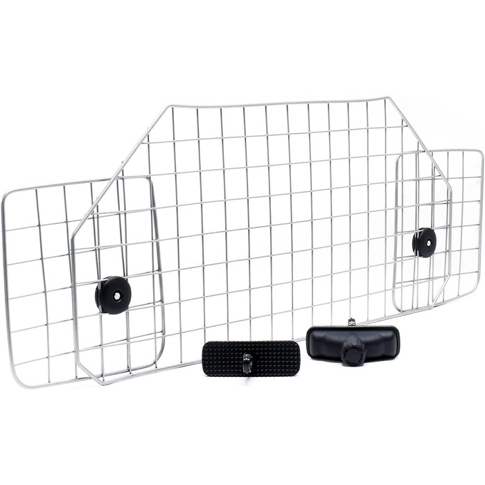 Автомобільна перегородка для собак Wiltec, регульована висотою 72-136 см, шириною 118-128,5 см, універсальна для багажника