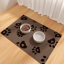 Килимок для годівлі собак Bleswin 30x50 см, водопоглинаючий, неслизький, коричневий