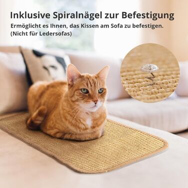 Килимок для дряпання котів з сизалю, 2 шт., 50x25 см - захист від подряпин меблів